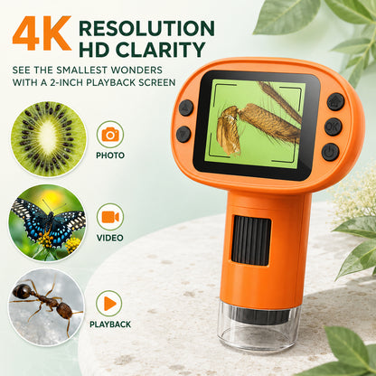 Kids Digital Microscope Kit, 200X–1000X, 32GB Card